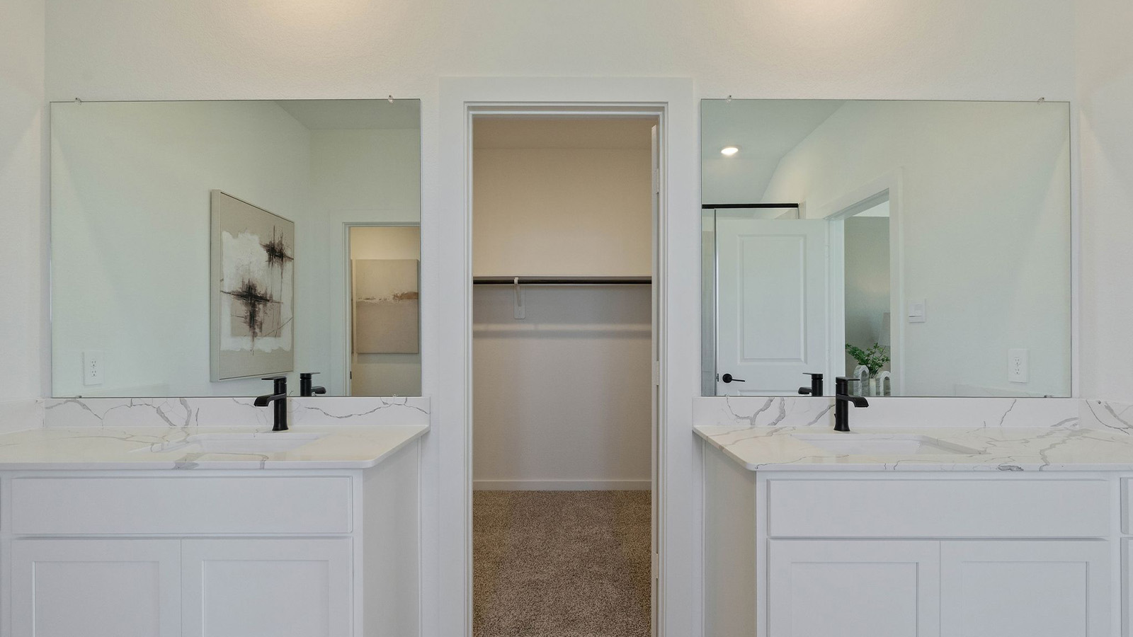Primary bathroom with double sinks