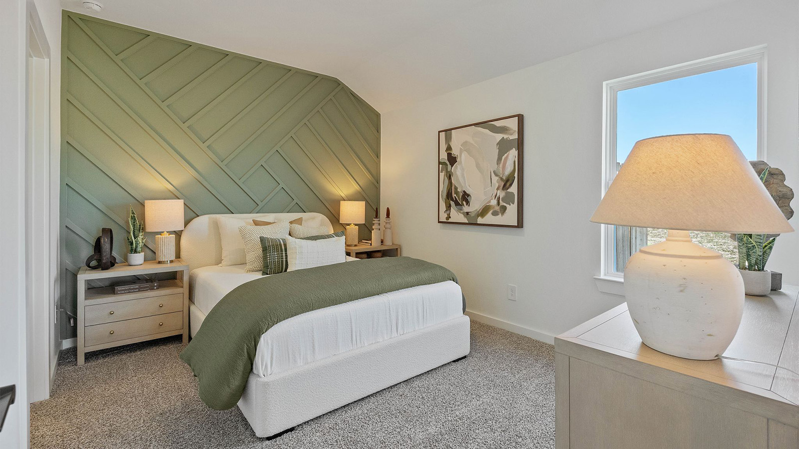 Secondary bedroom with bright window