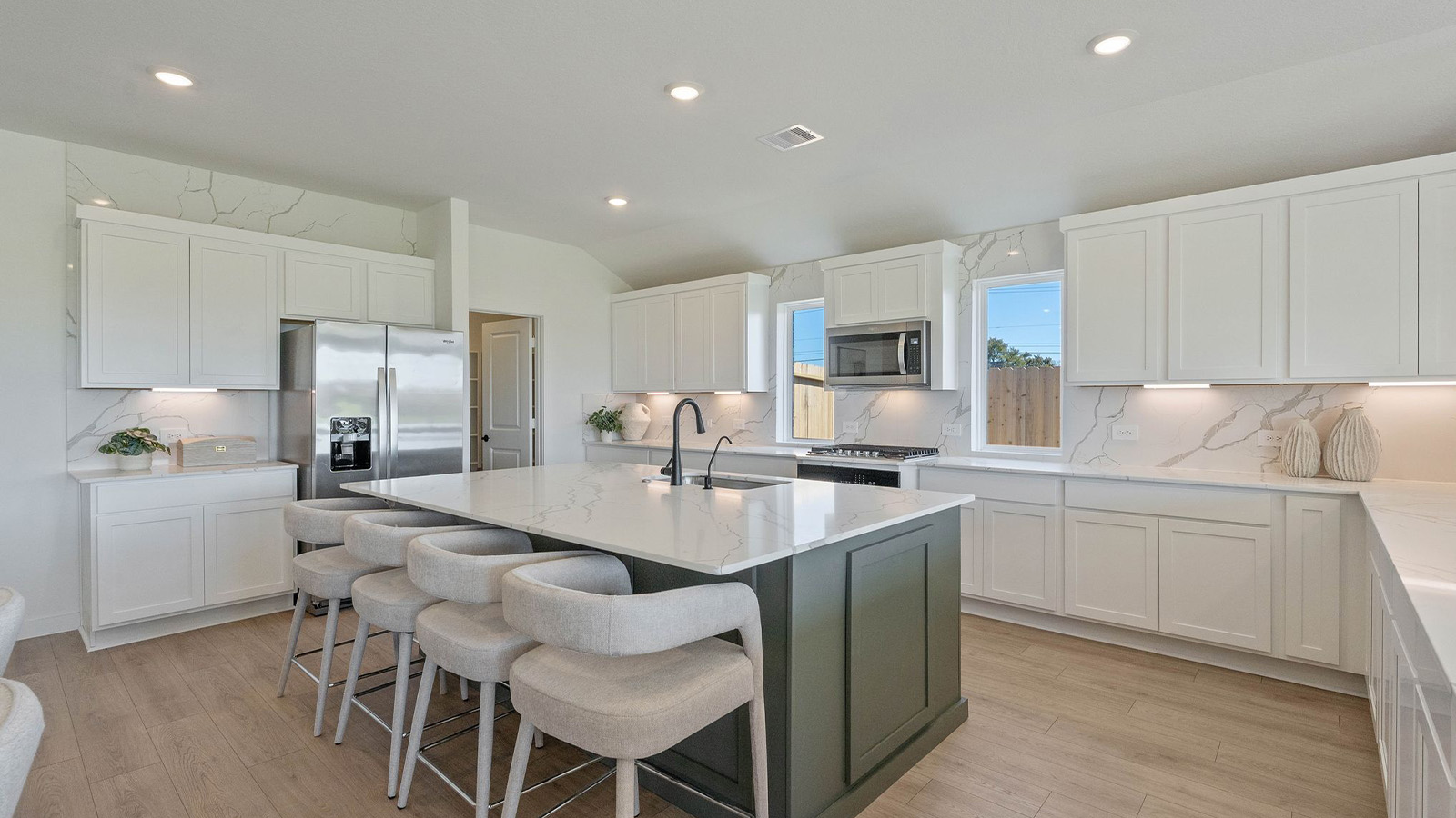 Kitchen with an island