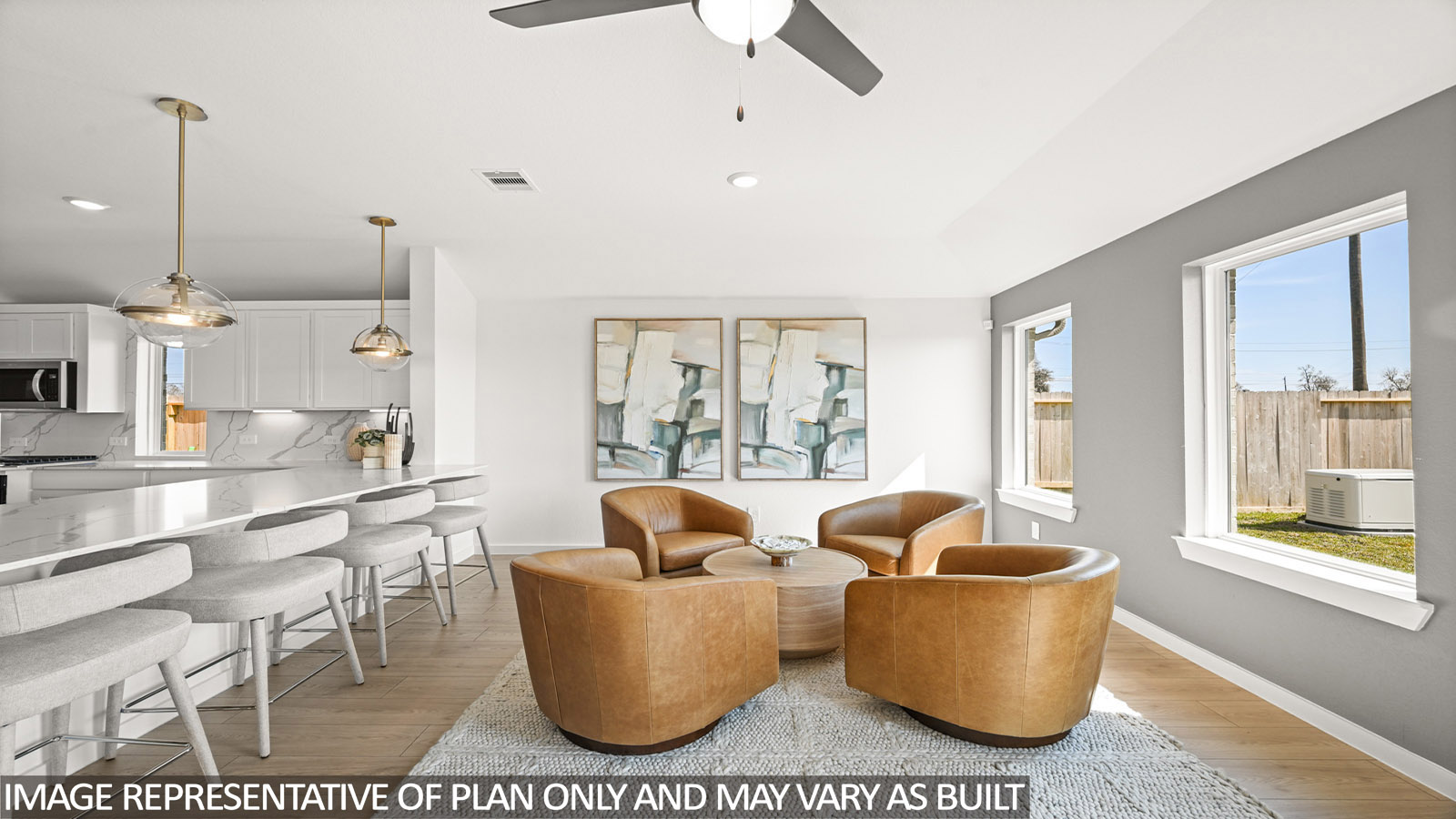 entertainment room with bright windows