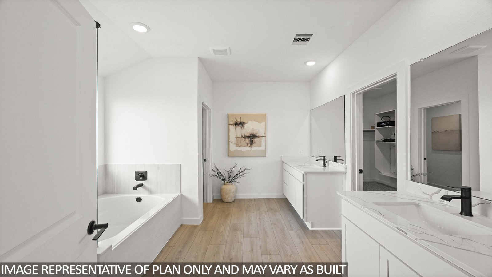 Primary bathroom with double sinks