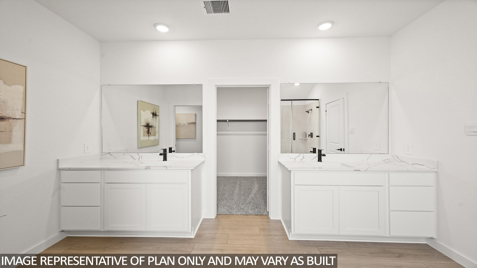 separate sinks in primary bathroom