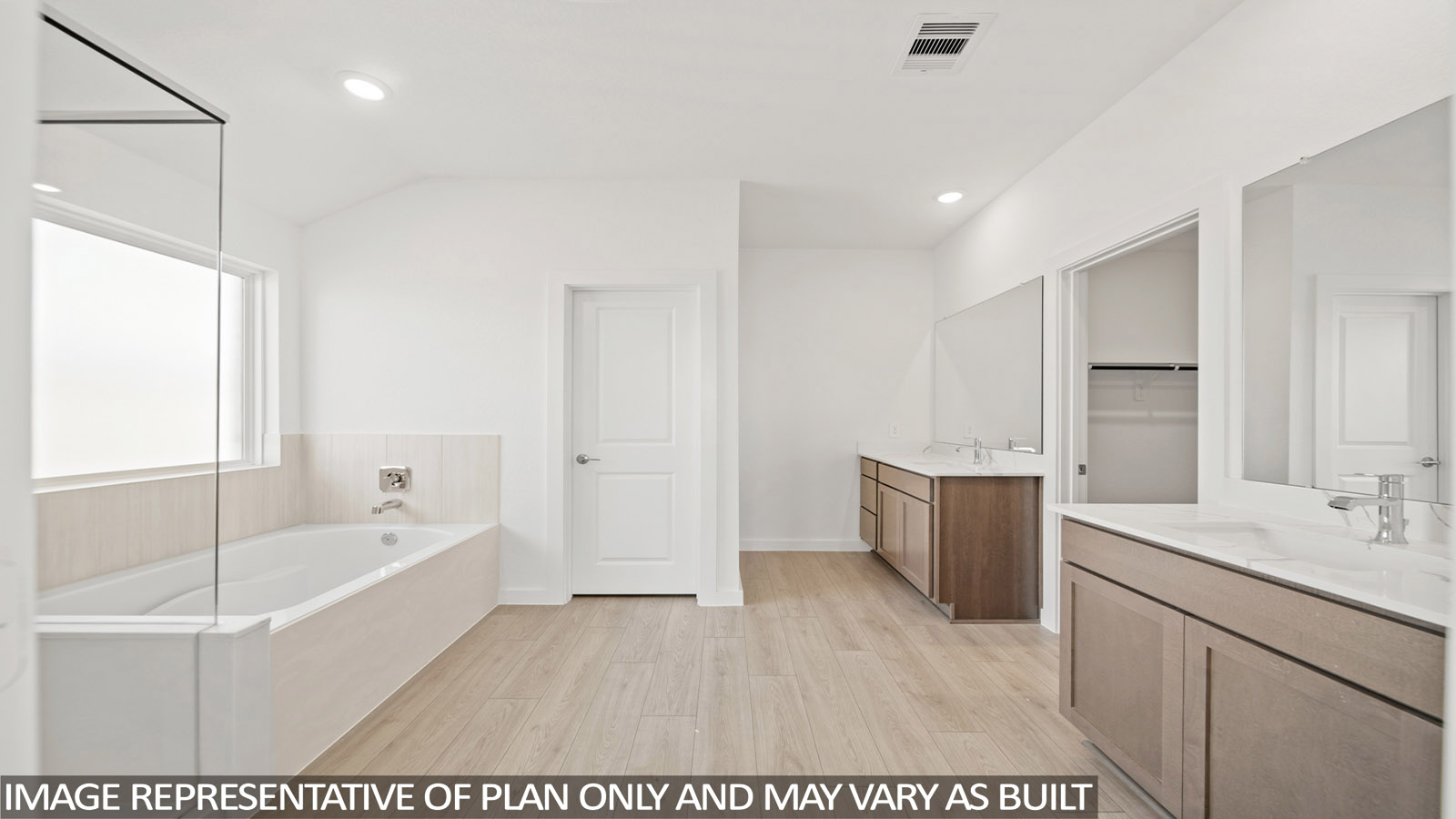 Primary bathroom with double sinks