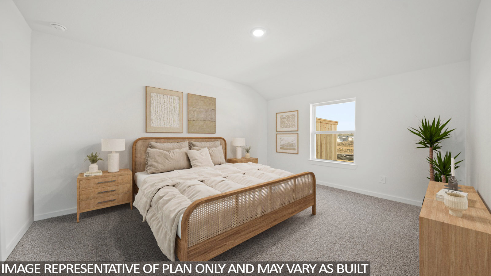 Secondary bedroom with bright window