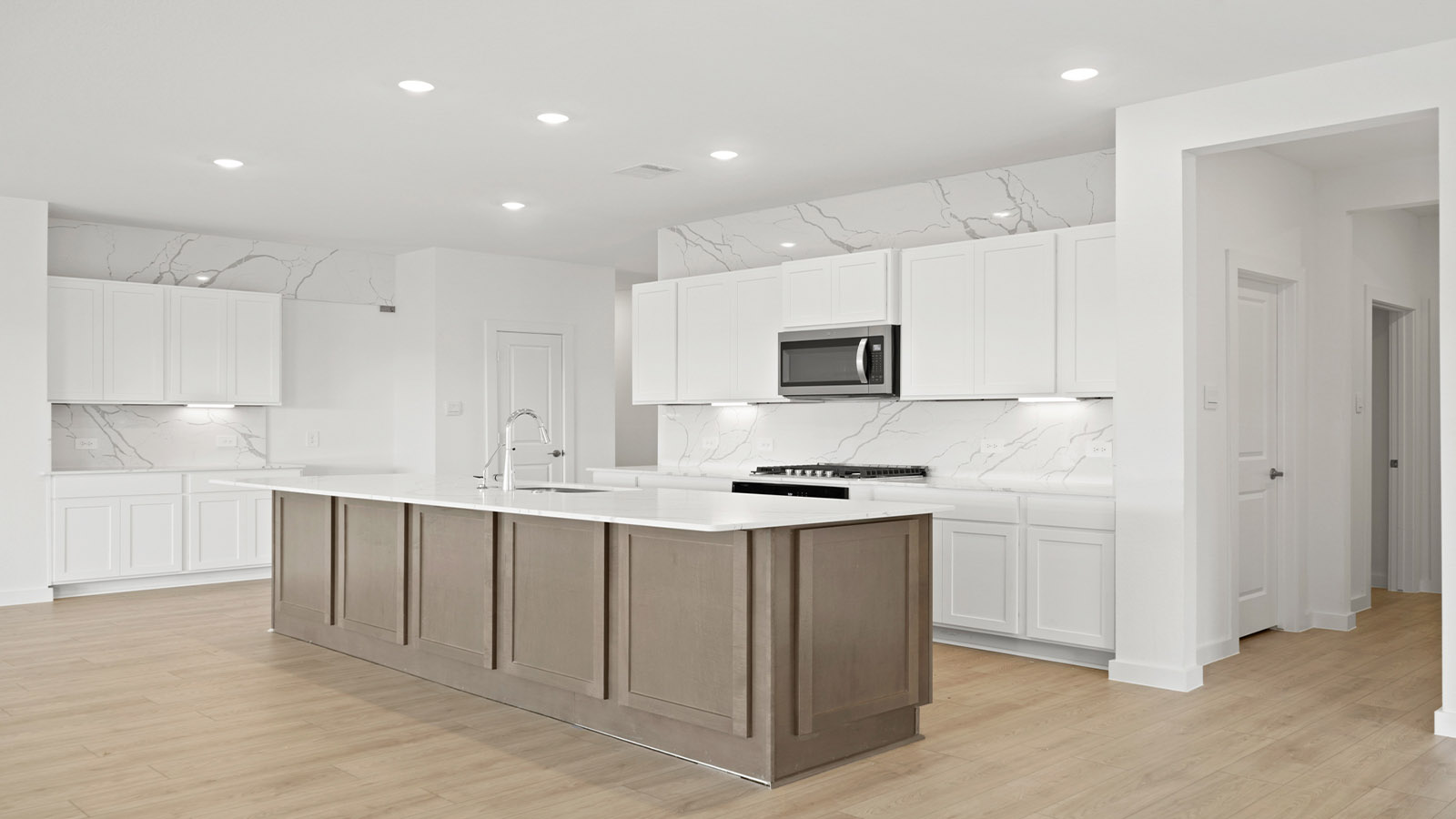 Kitchen with an island