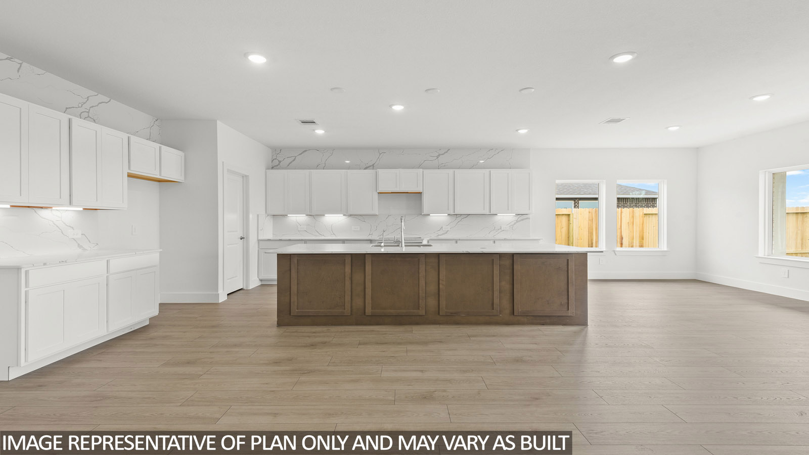 Kitchen with vinyl flooring