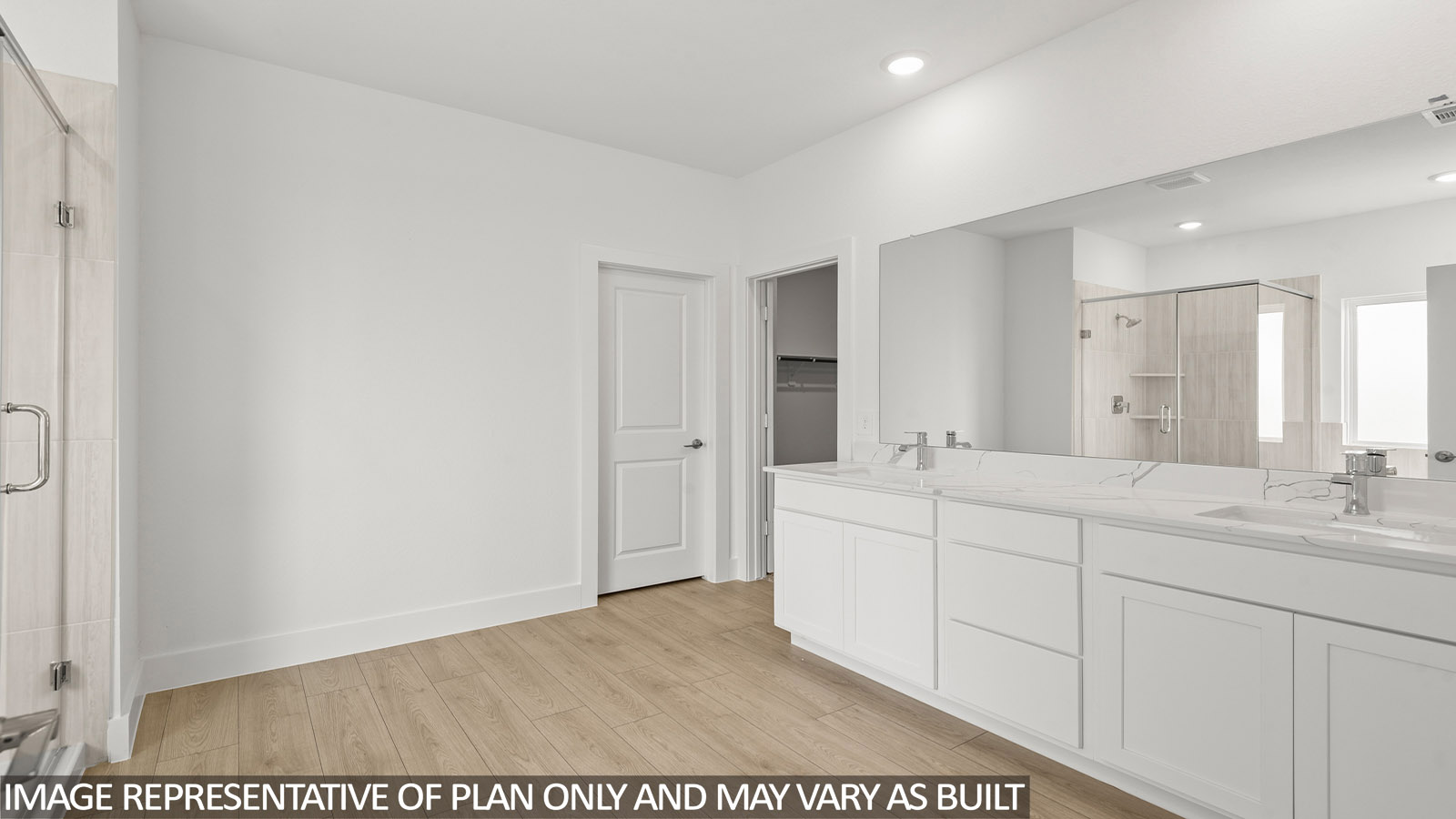 Primary bathroom with double sinks
