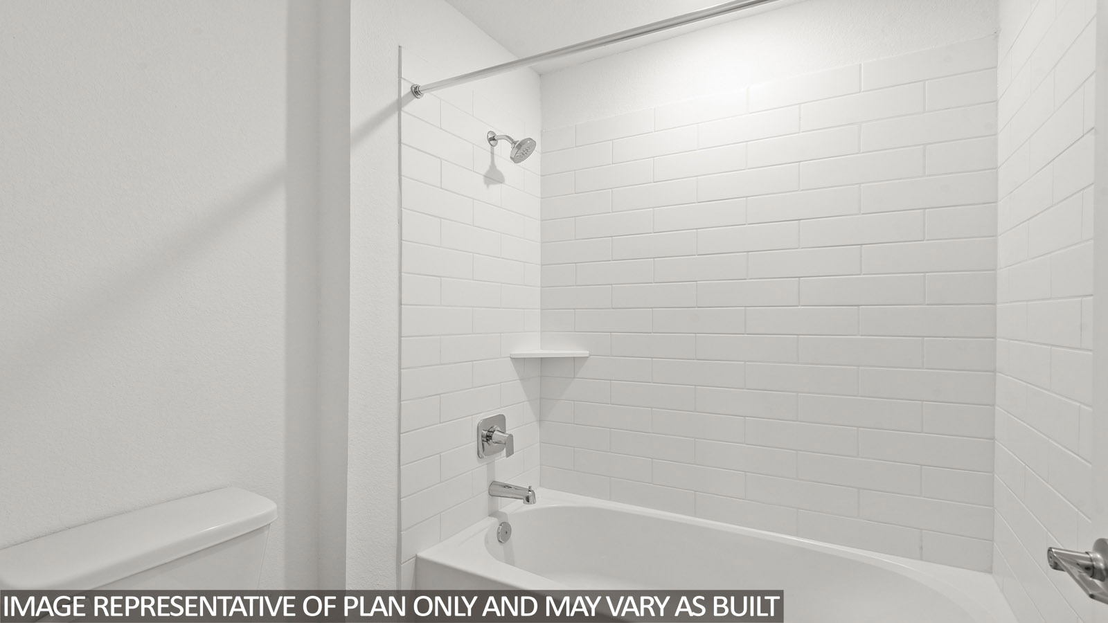 Secondary bathroom with tub/shower combo