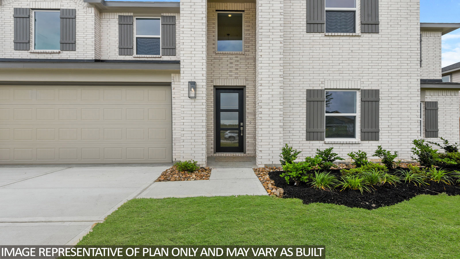 Two story home with three car garage