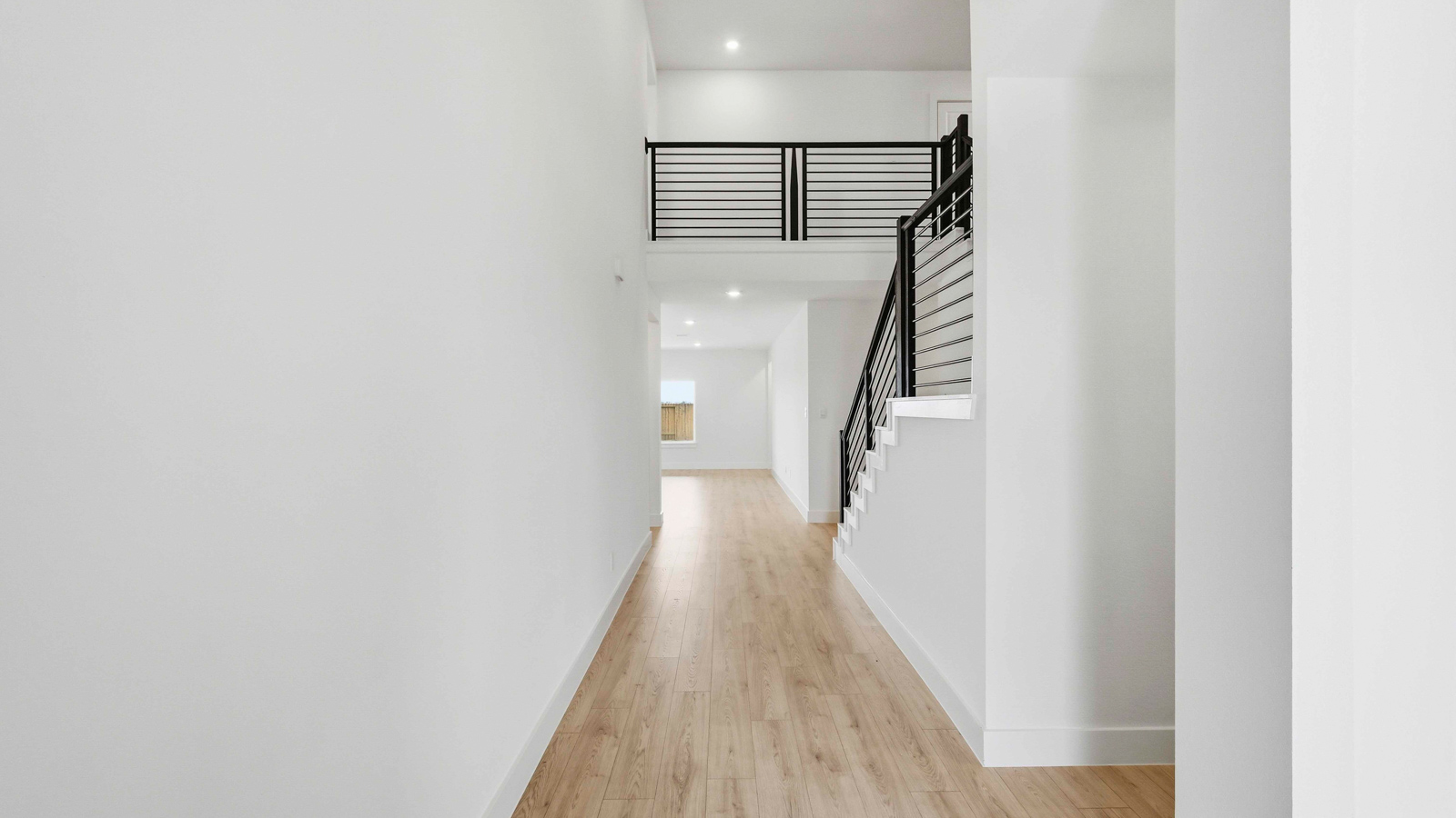 Entry hallway with vinyl flooring