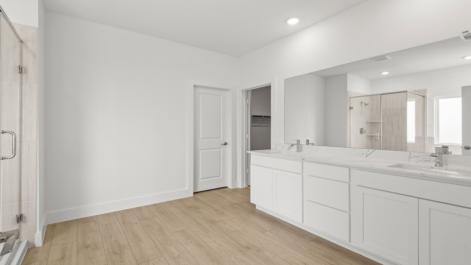 Primary bathroom with double sinks