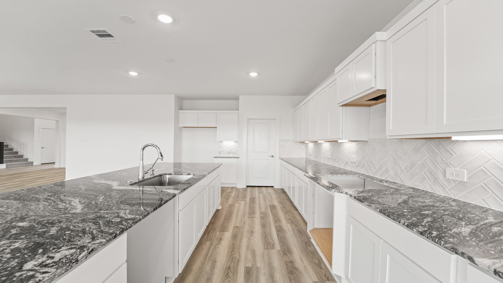 Kitchen with an island