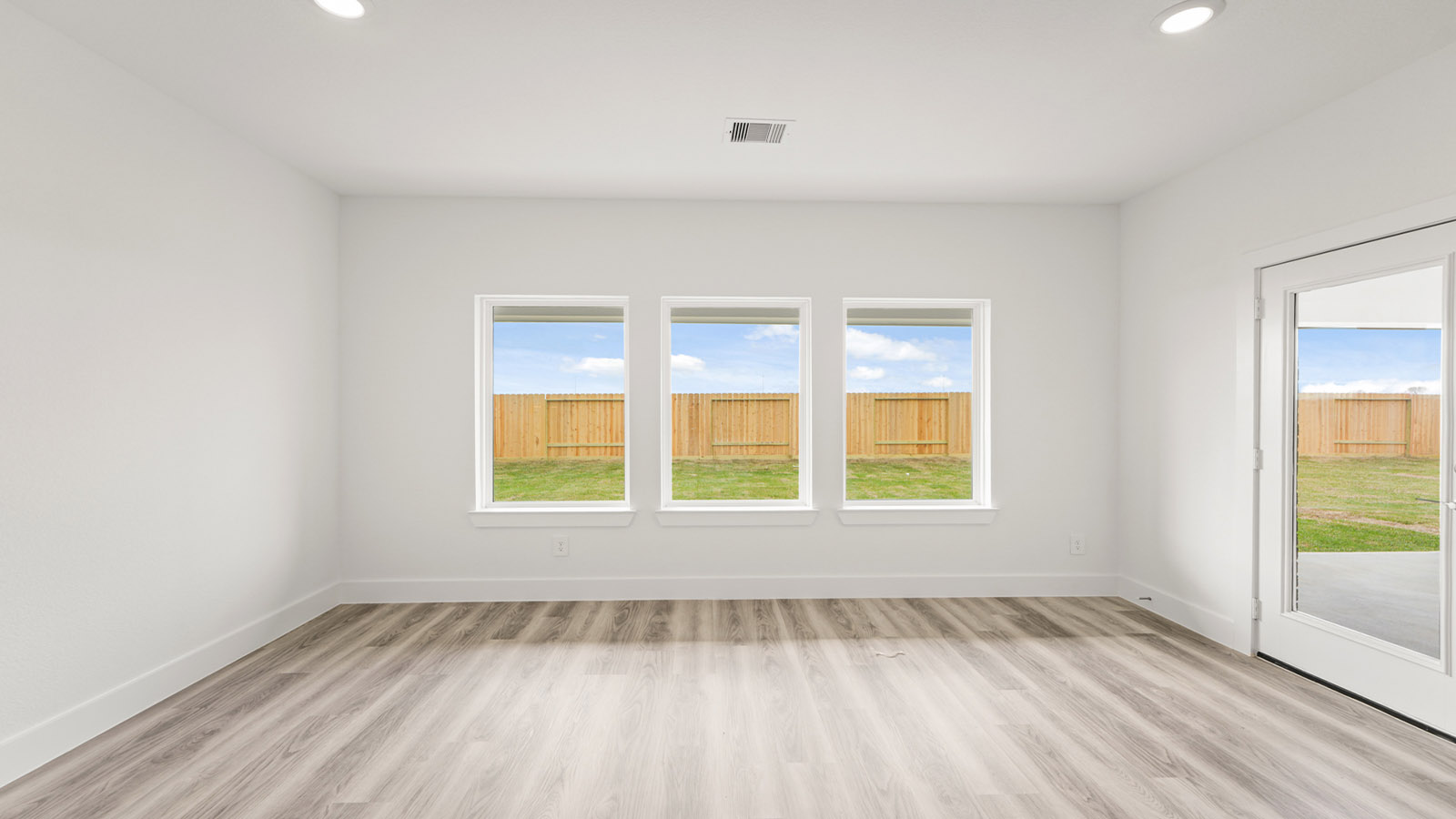 Dining area with vinyl flooring