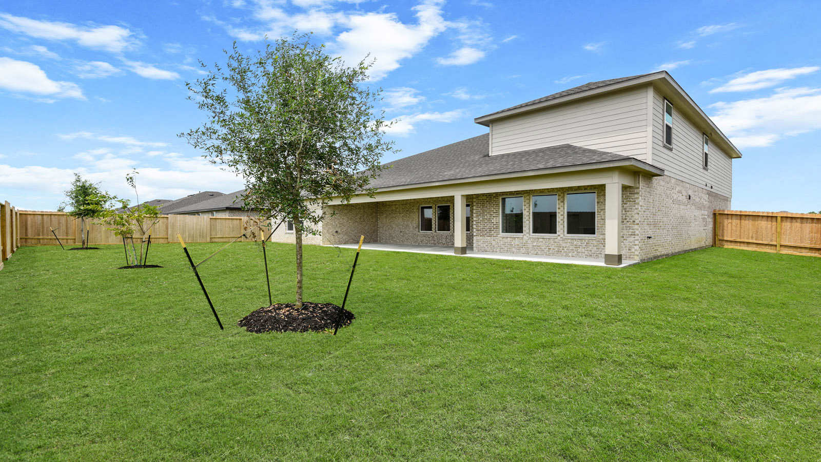 Fully Landscaped backyard