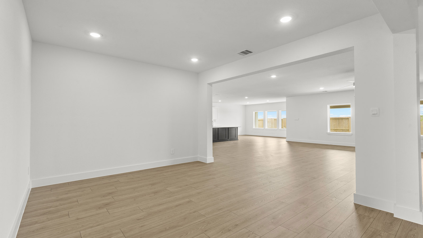 Dining area with vinyl flooring