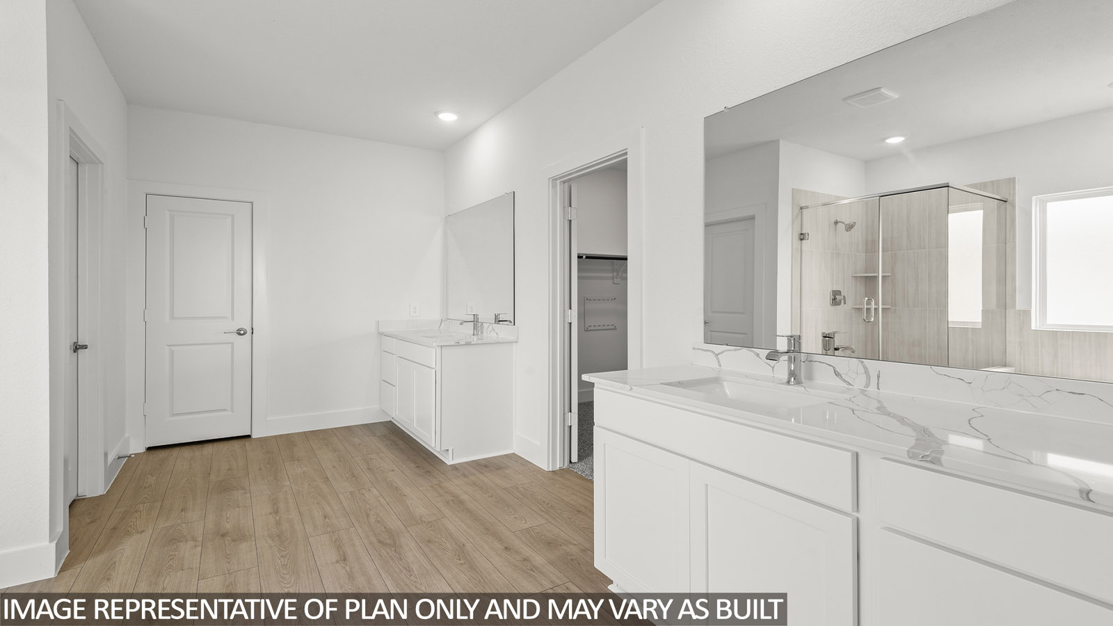 Primary bathroom with double sinks