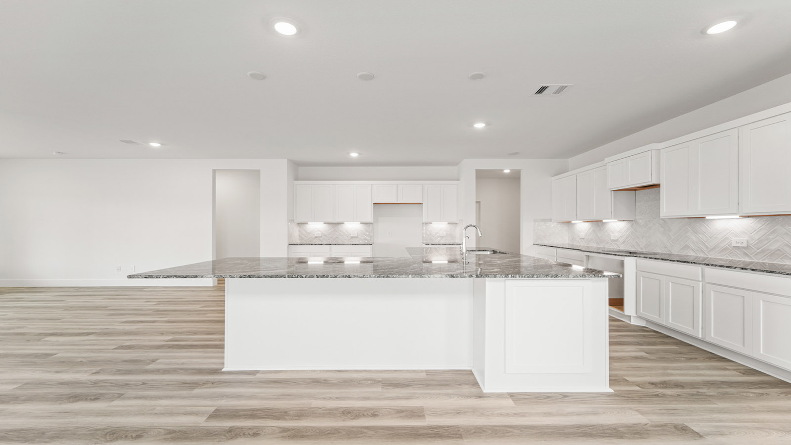 Kitchen with an island