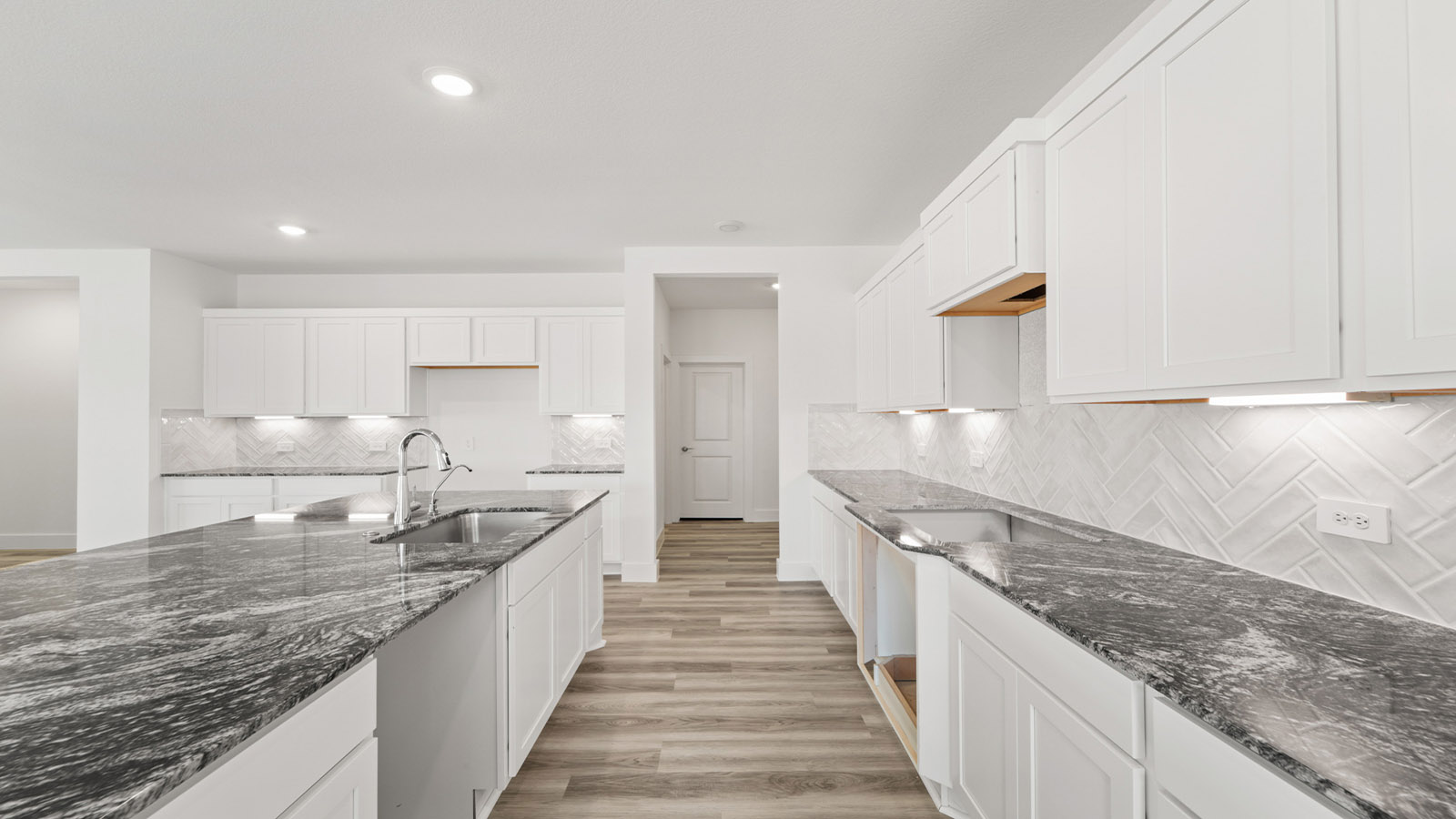 Kitchen with an island