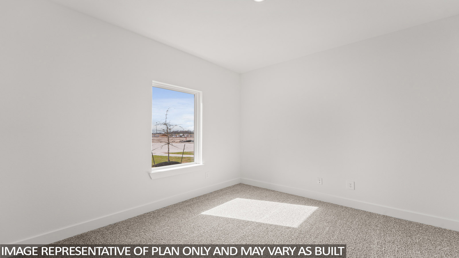 Primary bedroom with carpet flooring