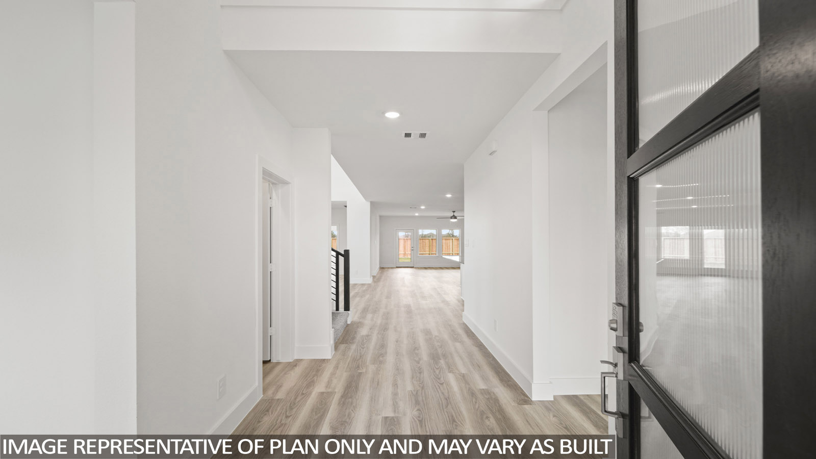 Entry hallway with vinyl flooring