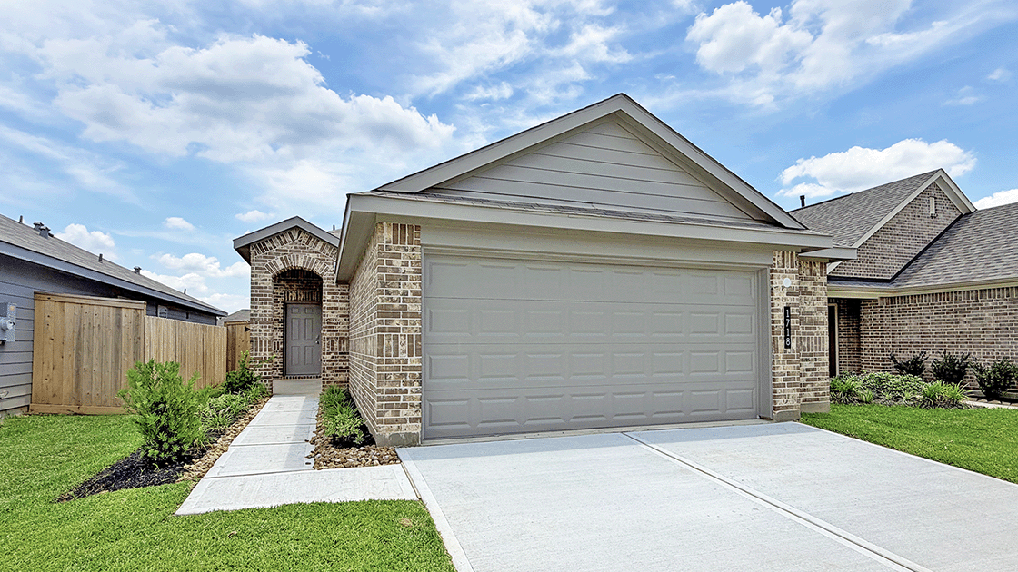 One story home with two car garage