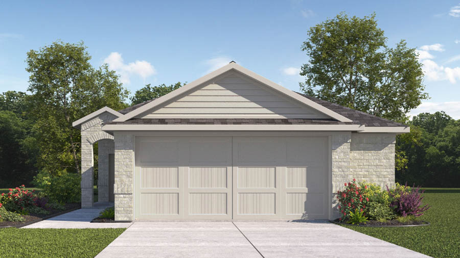 One story home with two car garage