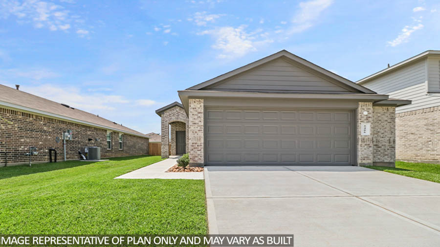 single story home with 2 car garage