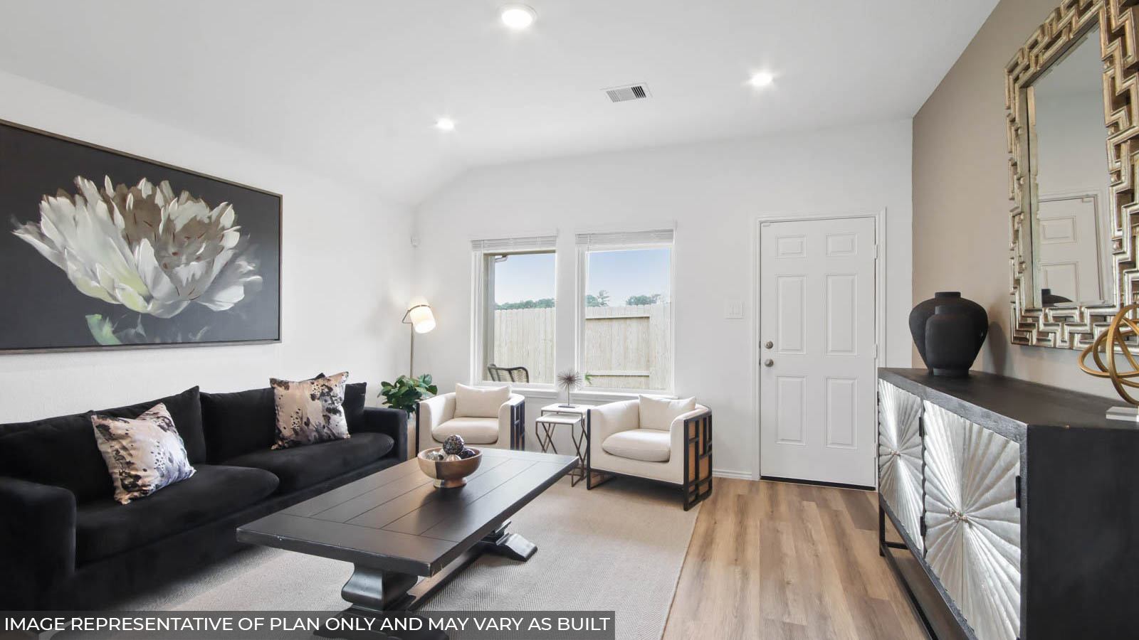 living room with bright windows