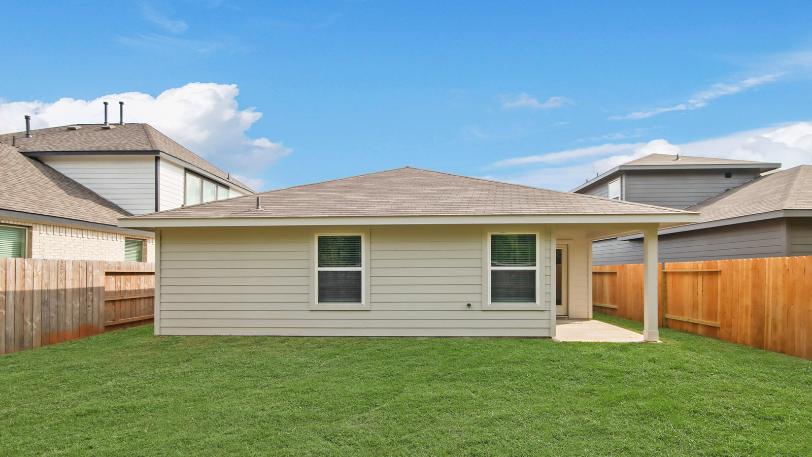 Fully Landscaped backyard