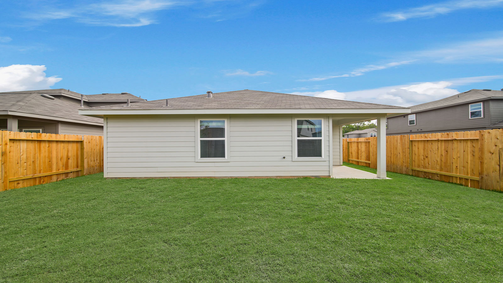 Fully Landscaped backyard