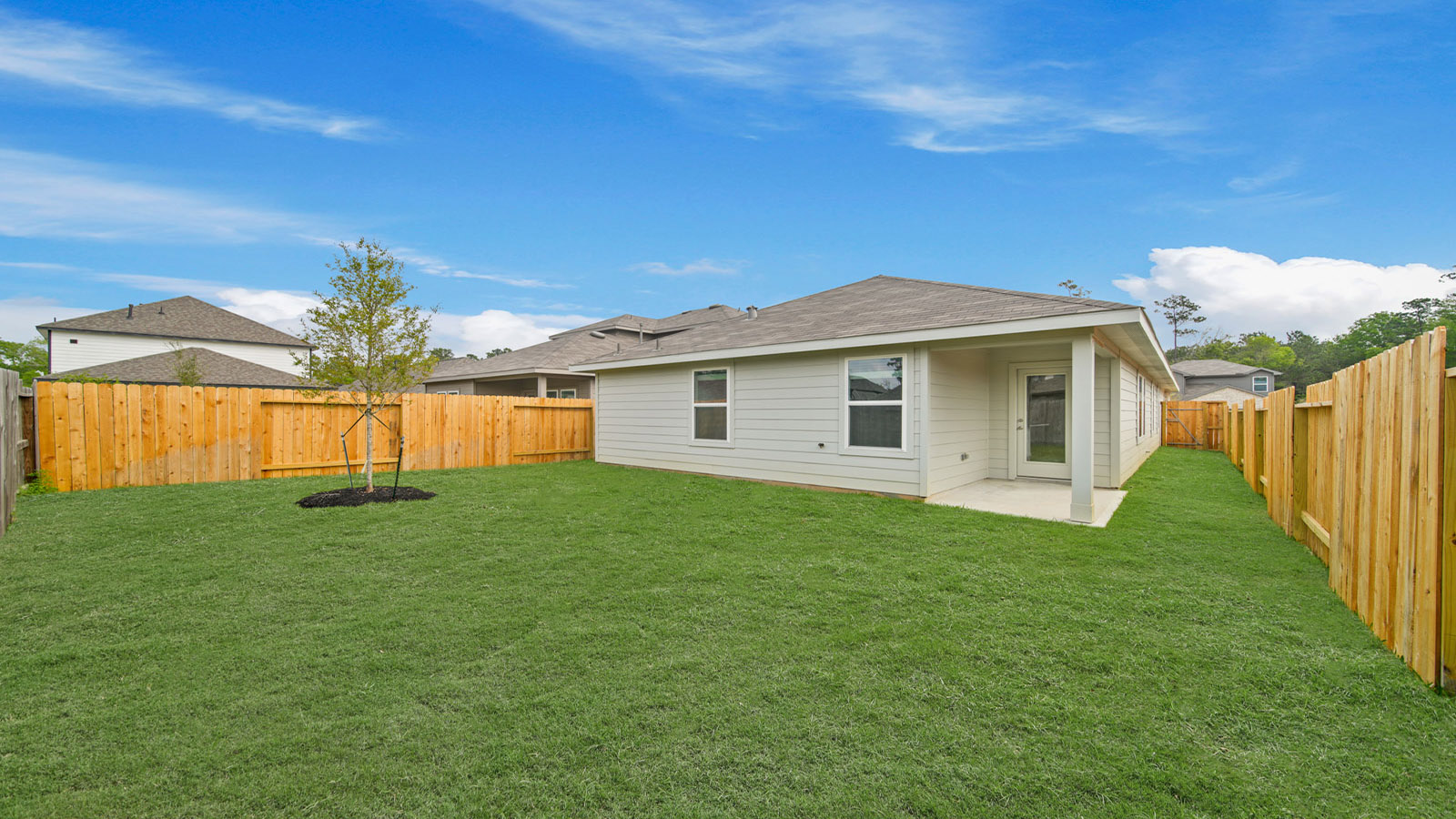 Fully Landscaped backyard