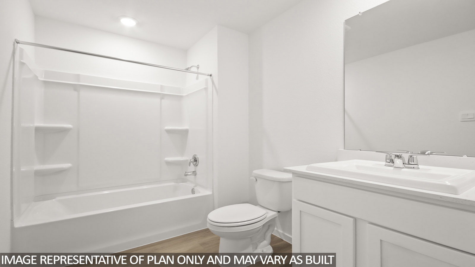 Secondary bathroom with single sink