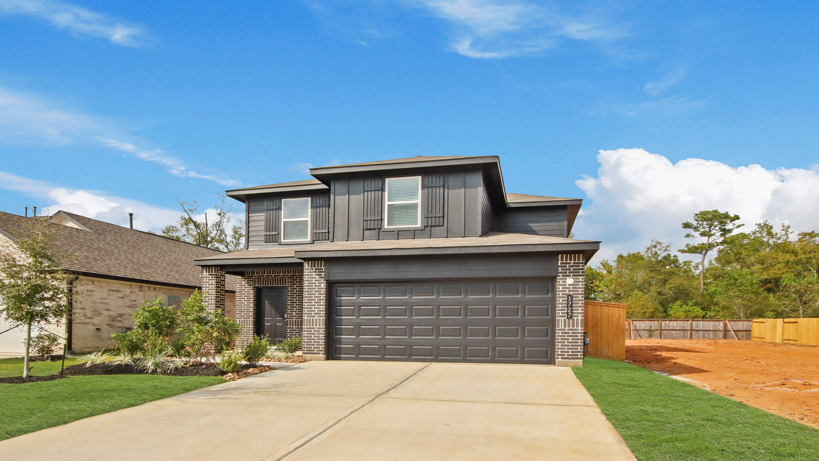 Two story home with two car garage