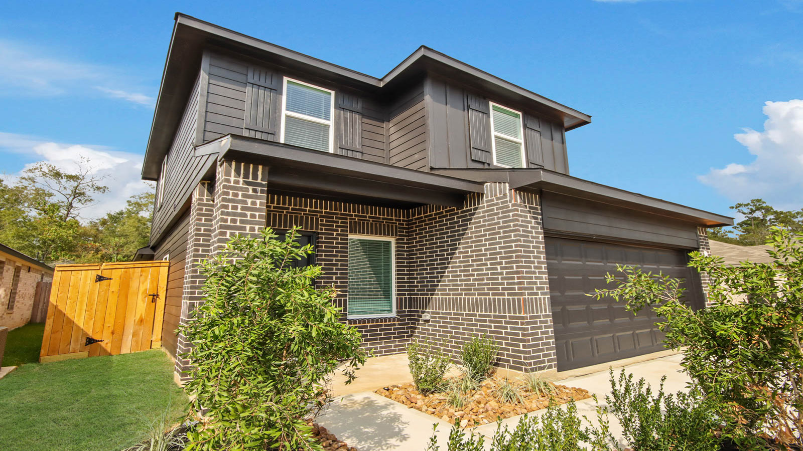 Two story home with two car garage