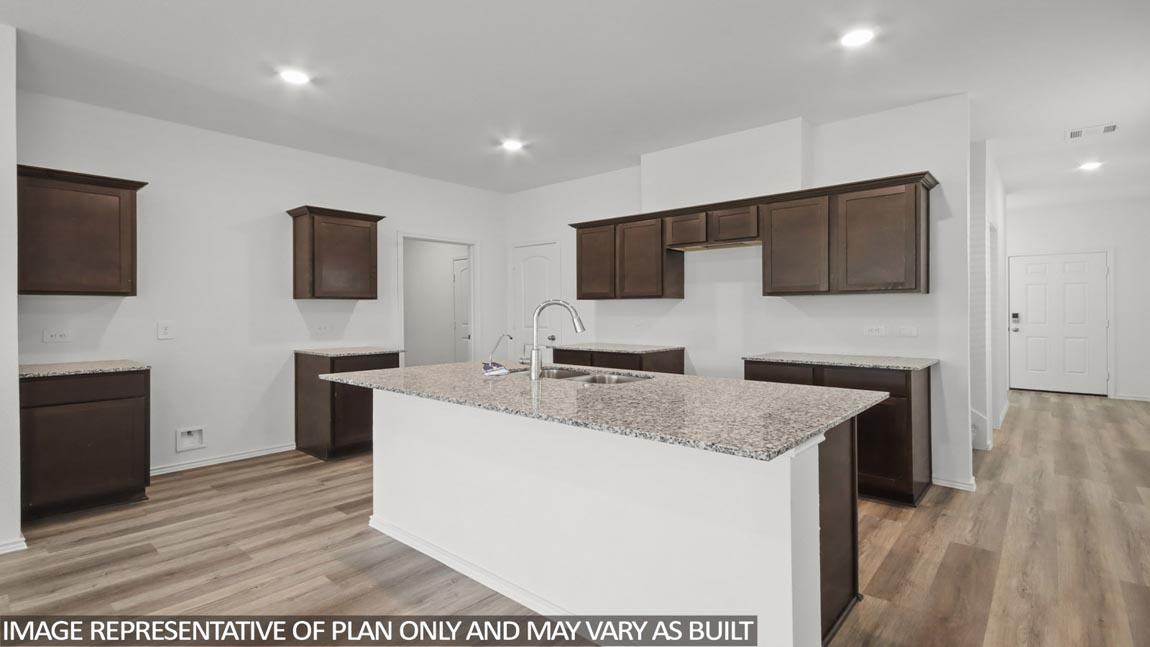 Open concept living, dining, and kitchen area