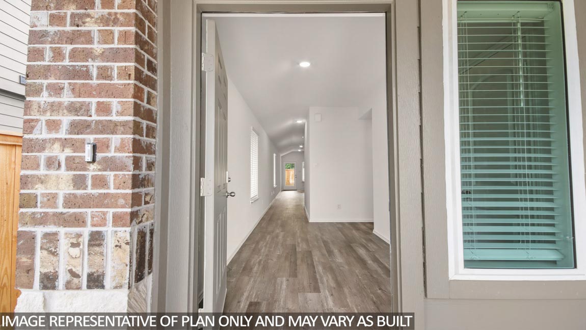 Entry hallway with vinyl flooring