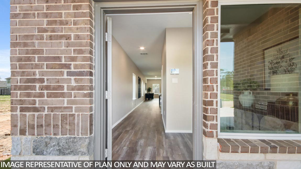 Entry hallway with vinyl flooring