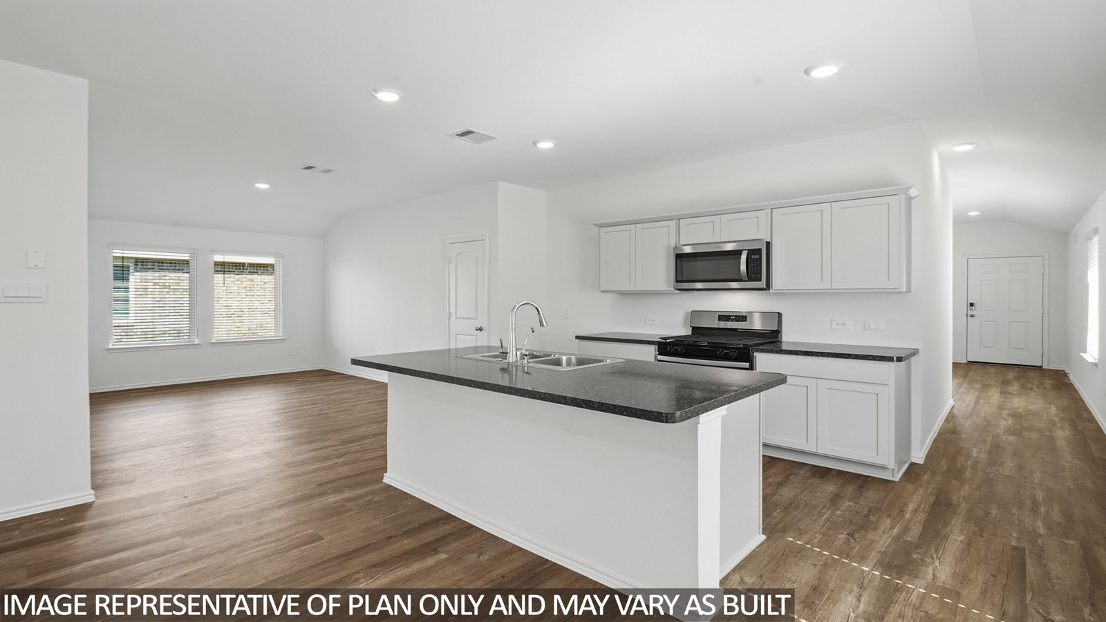 kitchen with vinyl flooring