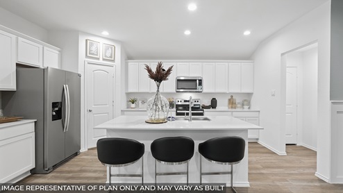 Kitchen with an island