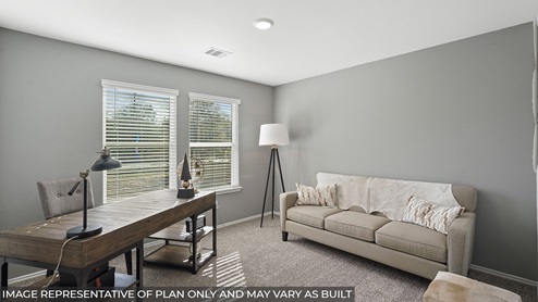 Study with vinyl flooring