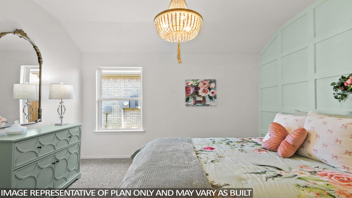 Secondary bedroom with bright window