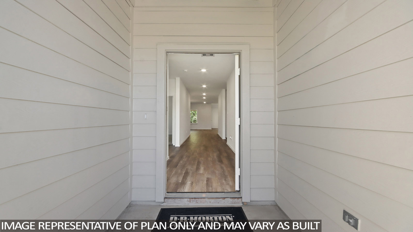 Entry hallway with vinyl flooring