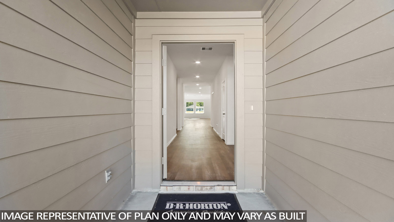 Entry hallway with vinyl flooring
