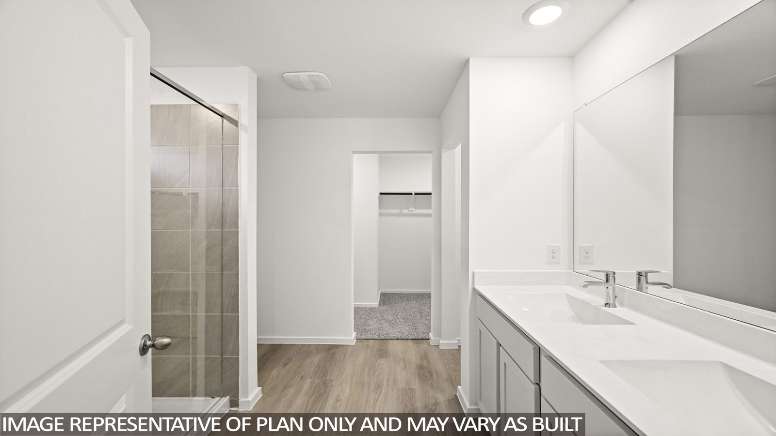 Primary bathroom with double sinks