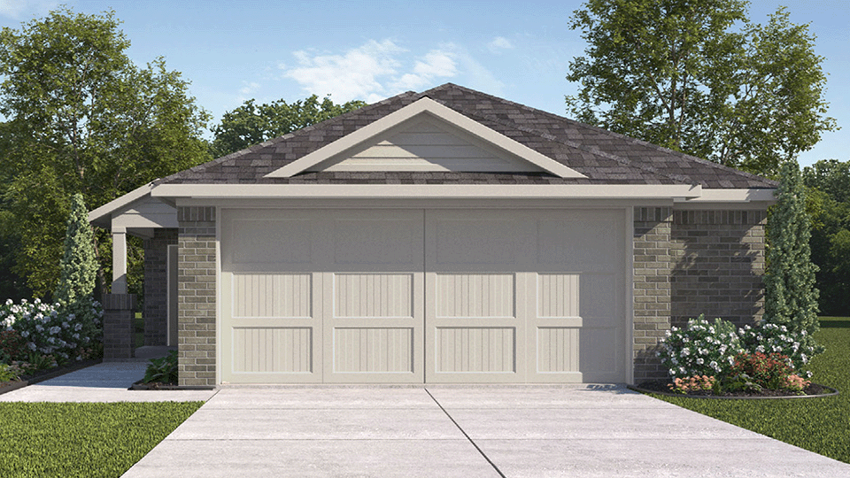 One story home with two car garage