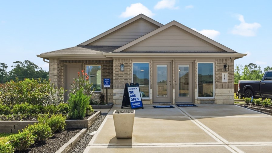 One story home with two car garage