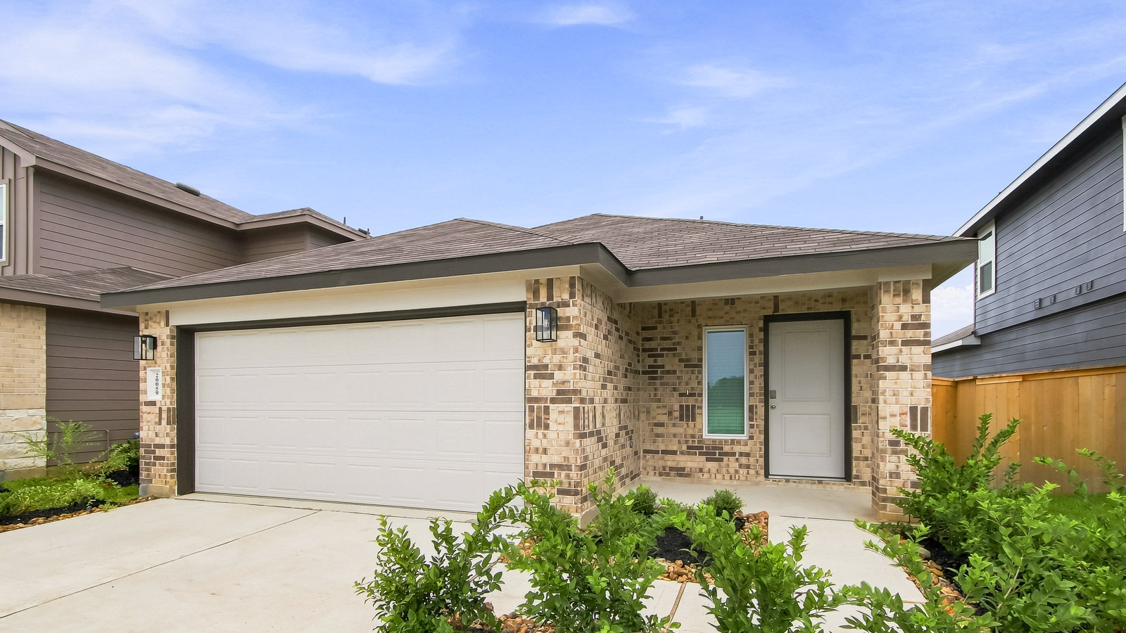 This home — photograph published by the builder
