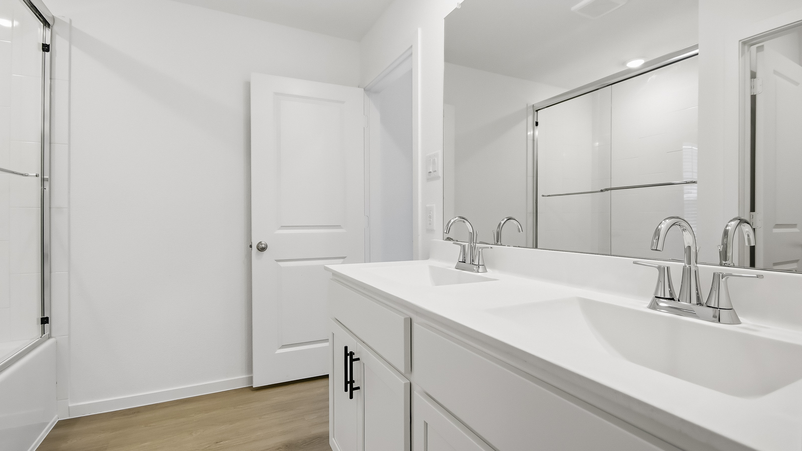 Primary bathroom with double sinks