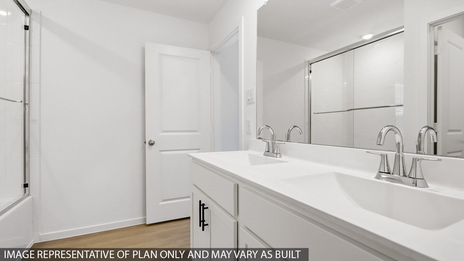 secondary bathroom with double sink