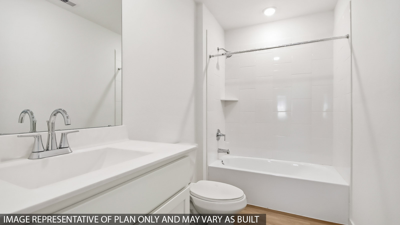 primary bathroom with tub/shower combo
